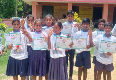 मशाल प्रतियोगिता में मध्य विद्यालय खरामा के बच्चों का बोलबाला
