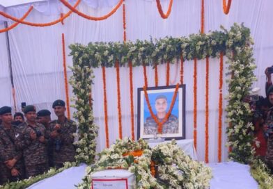 लेफ्टिनेंट शशांक तिवारी का पार्थिव शरीर पहुंचा उनके आवास गद्दोपुर मझवा
