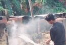 अलाव की चिंगारी से तीन घर जलकर राखः