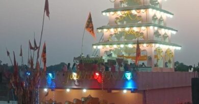 नवनिर्मित हनुमान मंदिर करना में मूर्ति स्थापना के साथ किया गया प्राण प्रतिष्ठा