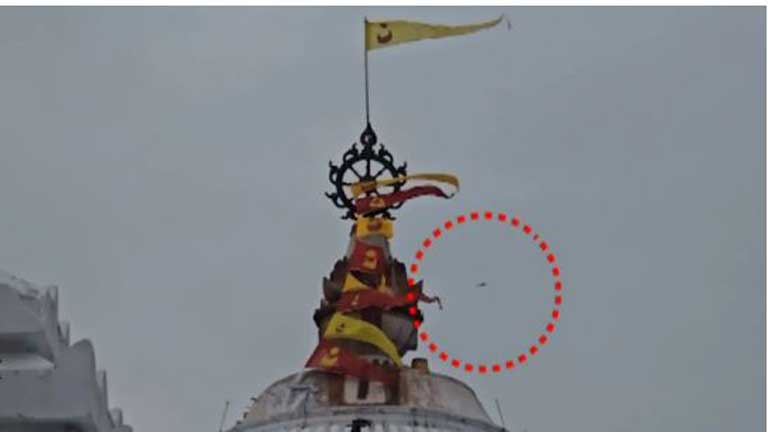 ओडिशा के पुरी स्थित ऐतिहासिक श्रीजगन्नाथ मंदिर के ऊपर ड्रोन उड़ने की घटना के बाद सुरक्षा घेरे की जांच करती पुलिस और सुरक्षाकर्मी।