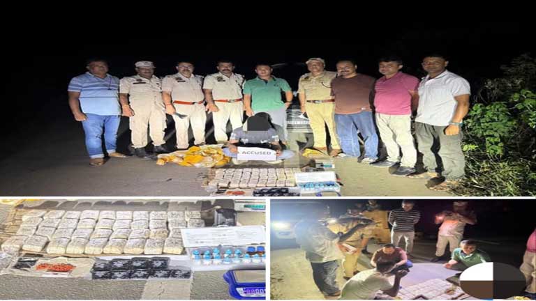 असम के कछार में पुलिस द्वारा वाहन के गुप्त चैंबर से जब्त की गई करोड़ों रुपये मूल्य की याबा टैबलेट की बड़ी खेप।