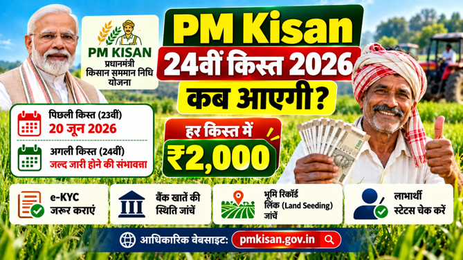 PM Kisan 24th Installment 2026 और e-KYC की जानकारी